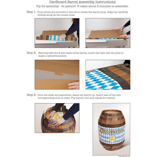Beistle 33" x 22.75" 3D Oktoberfest Barrel Prop